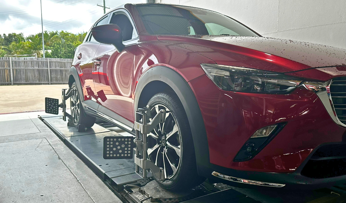 Essential wheel alignment inspection at Maryborough Service Centre